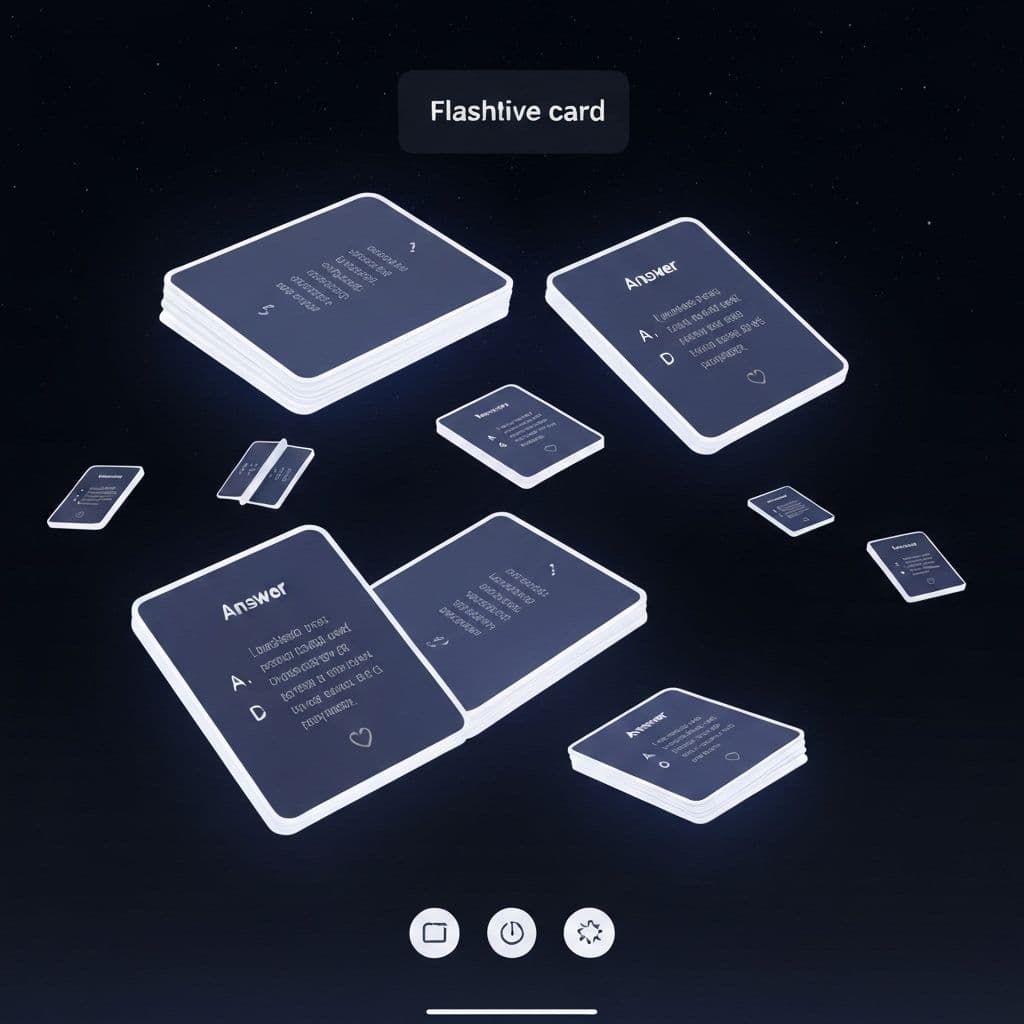 Interface do Anki mostrando flashcards em 3D